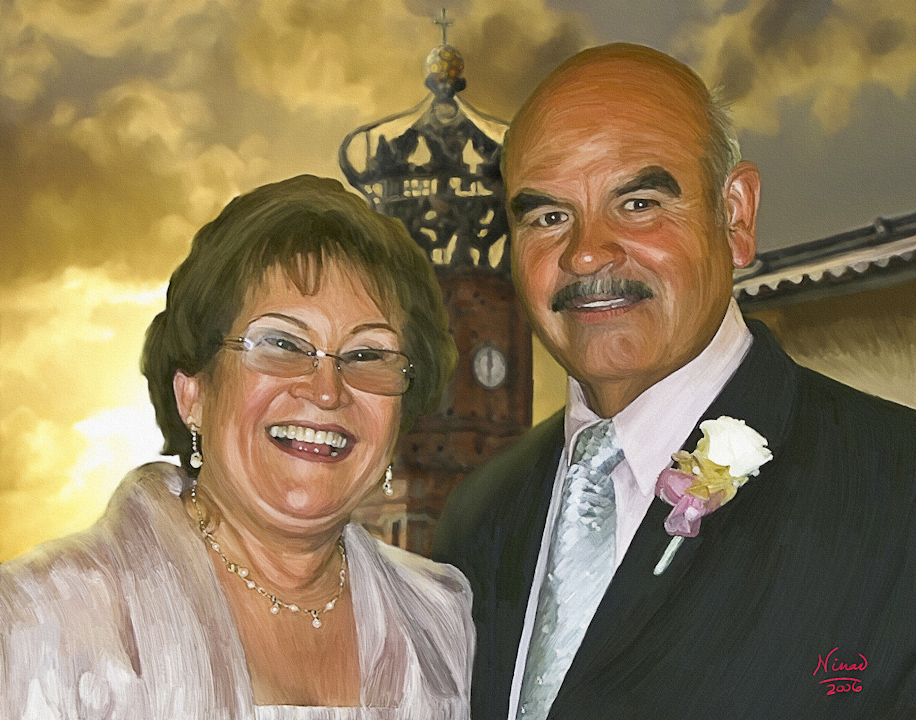 Antonieta and Israel painting